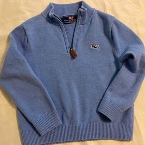 Vineyard Vines - 3T Light Blue Boys Quarter Zip Pullover